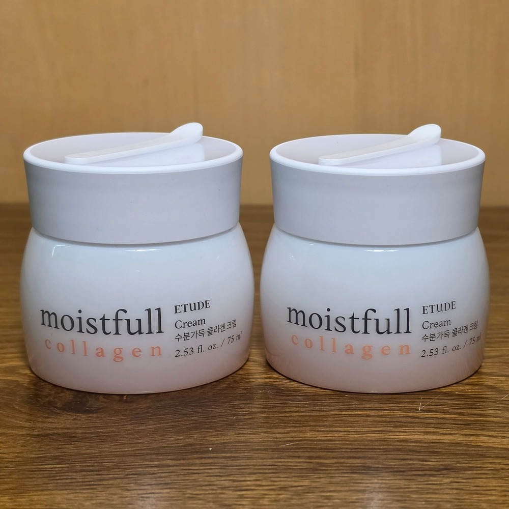 ETUDE Moistfull Collagen Cream 75ml 2 Pack NEW Korean Skincare Exp 01/2029